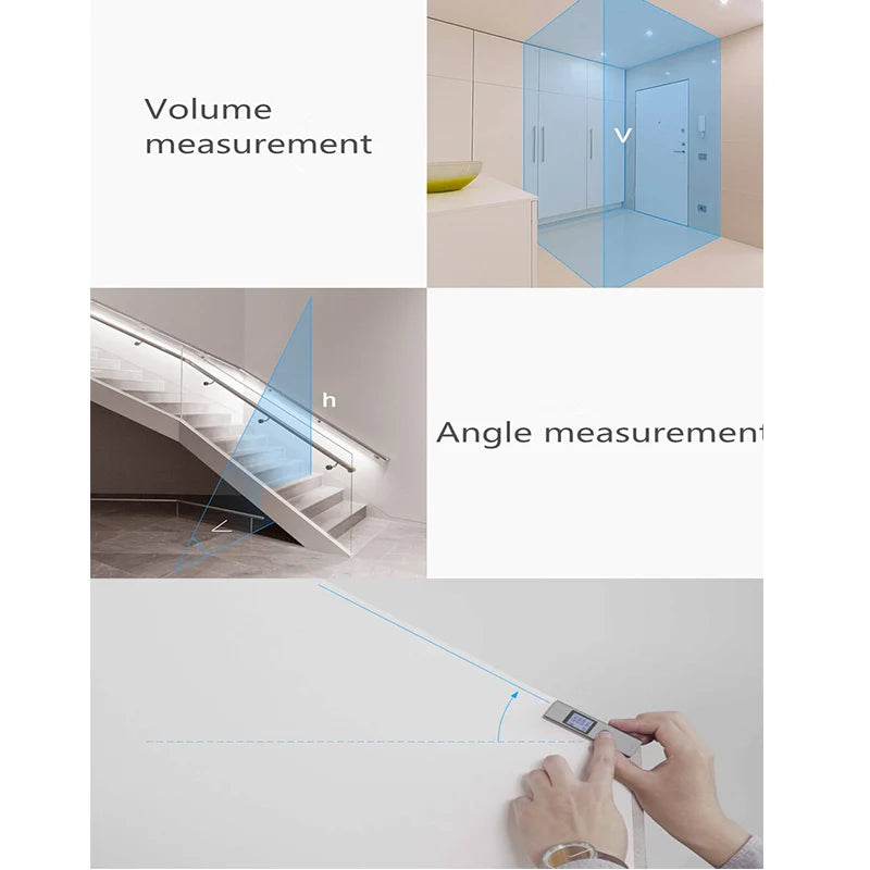 TRENA - Medidor de distâncias e ângulos a Laser MIjia DUKA - Portátil - Alta Precisão Medição - 40 M