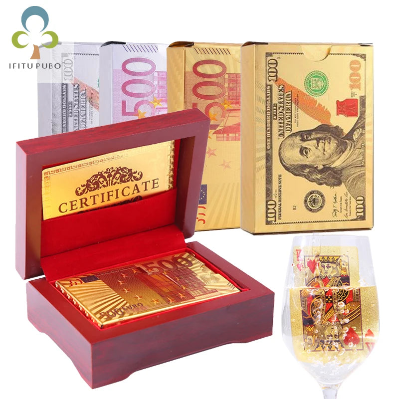 Baralho Estilo Dólar, Plástico, impermeável, Duradouro, Kit