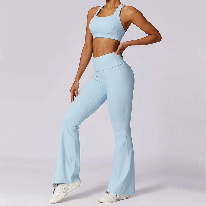 Conjunto de ioga de 2 partes para mulheres, sutiã push-up e leggings, leggings e sutiã para fitness, academia e corrida