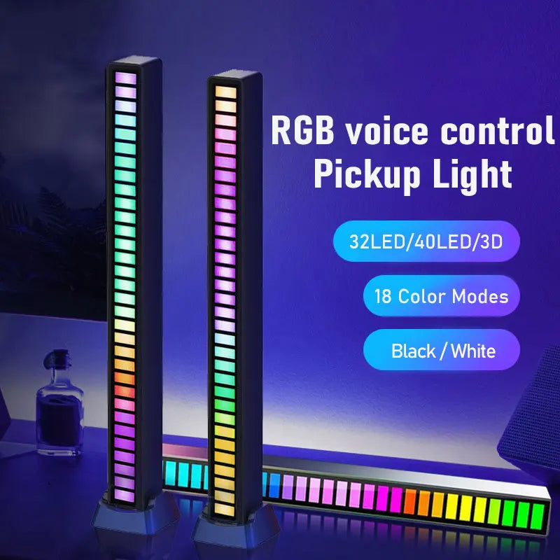 Barras de Iluminação Colorida de Ambiente com Controle de Música LED-RGB Inteligente Luz com Sintonização de Ritmo