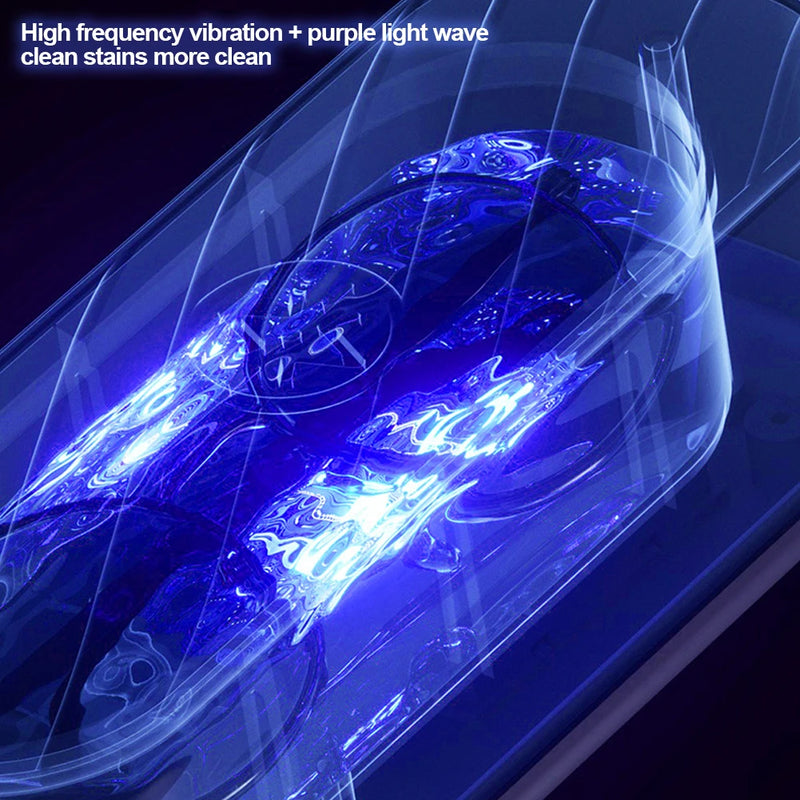 Máquina Multifuncional de Limpeza Ultrassônica, Jóias, Óculos, Relógio, Dentaduras, Vibração de Alta Freqüência - 45000Hz