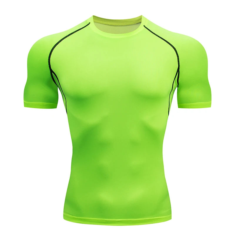 Camiseta De Compressão Masculina - Ajustável Ao Corpo