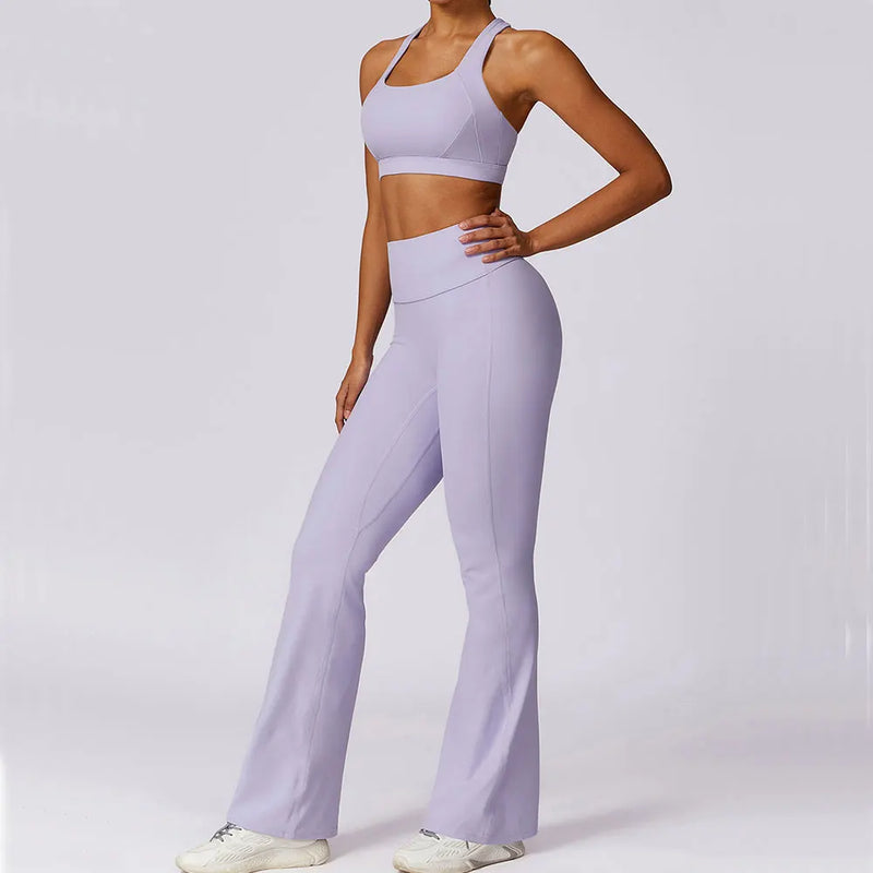 Conjunto de ioga de 2 partes para mulheres, sutiã push-up e leggings, leggings e sutiã para fitness, academia e corrida