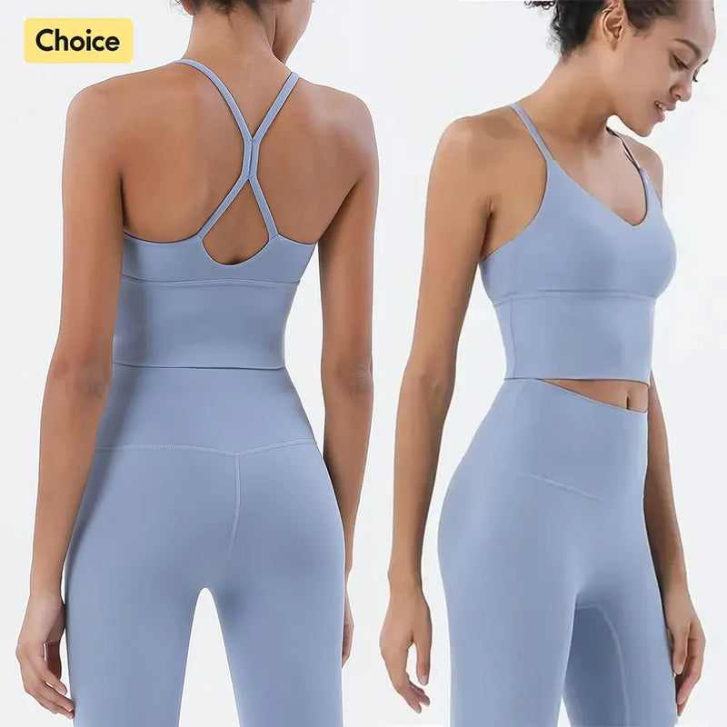 Conjunto de duas peças - Sutiã esportivo e leggings, ginásio, fitness