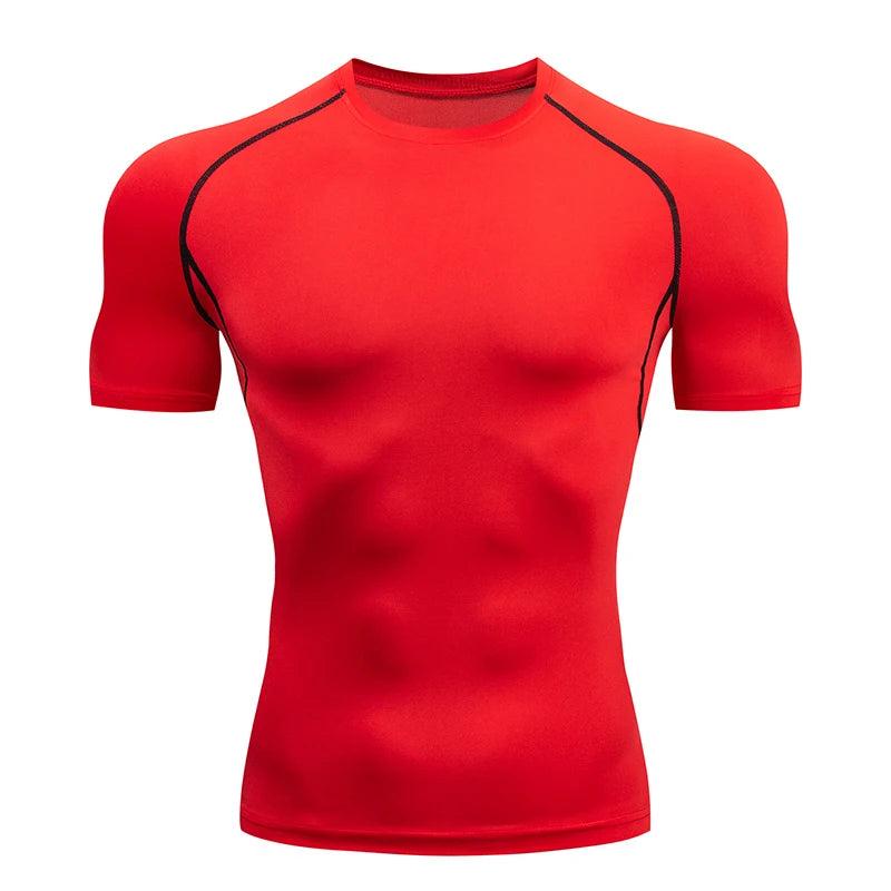 Camiseta De Compressão Masculina - Ajustável Ao Corpo