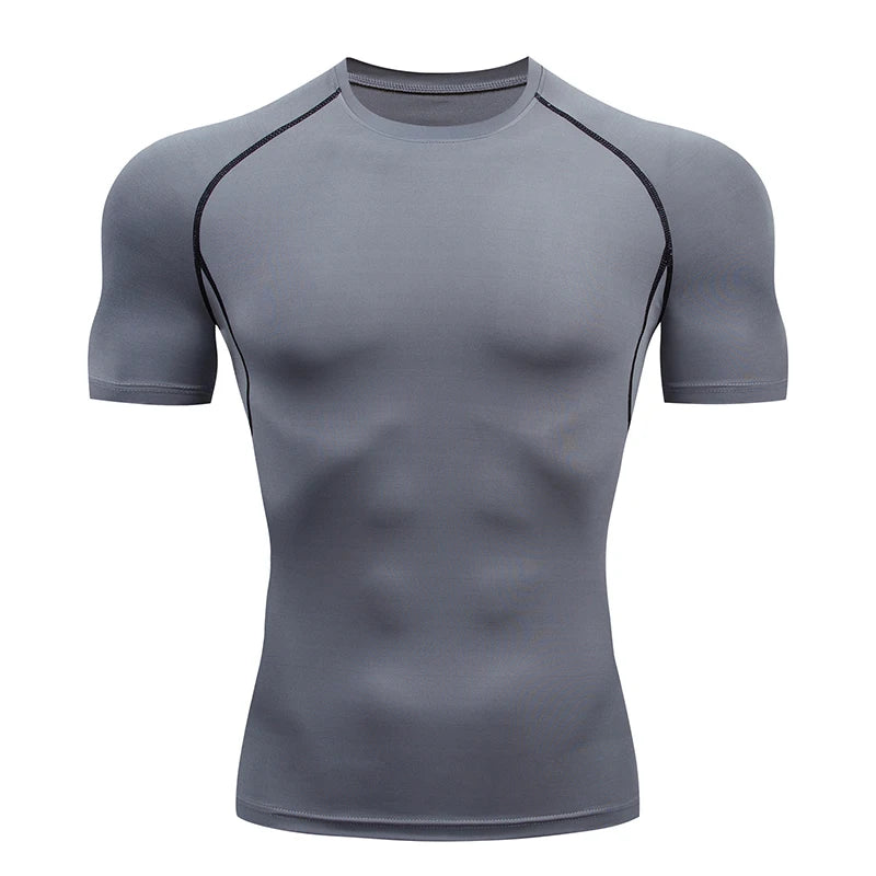 Camiseta De Compressão Masculina - Ajustável Ao Corpo