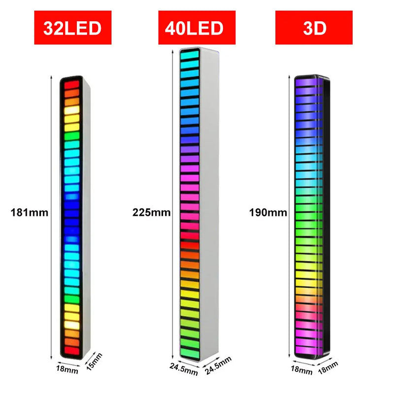 Barras de Iluminação Colorida de Ambiente com Controle de Música LED-RGB Inteligente Luz com Sintonização de Ritmo