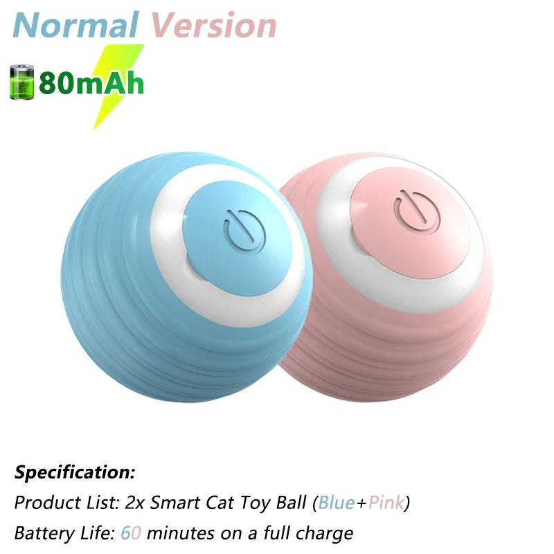 Bola de rolamento automática elétrica para gatos, Bola interativa, Brinquedos inteligentes,