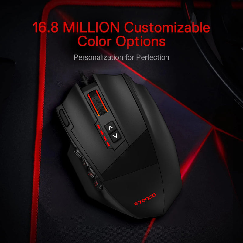 Mouse E-YOOO-X39 - A laser com fio, Alta precisão para Gammers