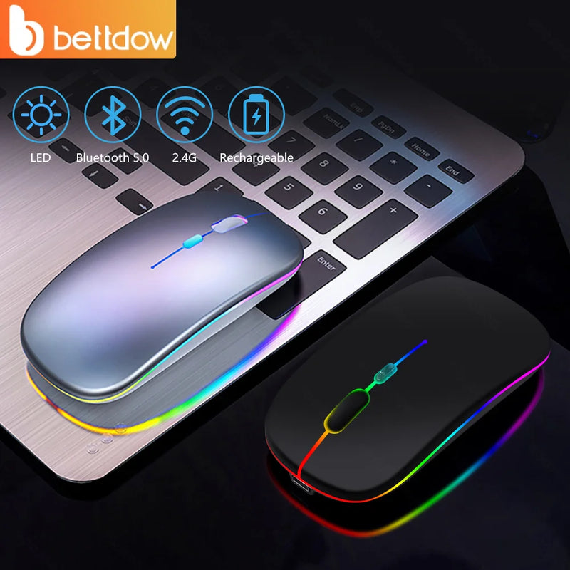 Mouse Bluetooth Sem Fio Bettow Sem Fio, 2400DPI, 2,4GHz